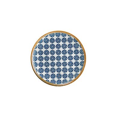 Calif dia.10" Round Decorated Porcelain Plate (Set of 4)