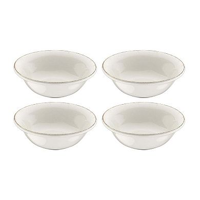Retro dia.7" h:2.5" 23 oz. Round Decorated Porcelain Bowl (Set of 4)