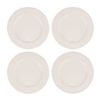 Banquet dia.6.5" Round Warm White Porcelain Plate (Set of 4)