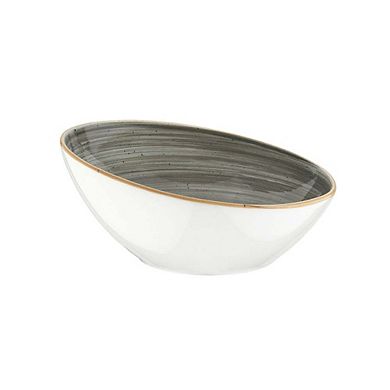 Space dia.6.5" h:3" 12 oz. Round Grey Porcelain Bowl (Set of 4)
