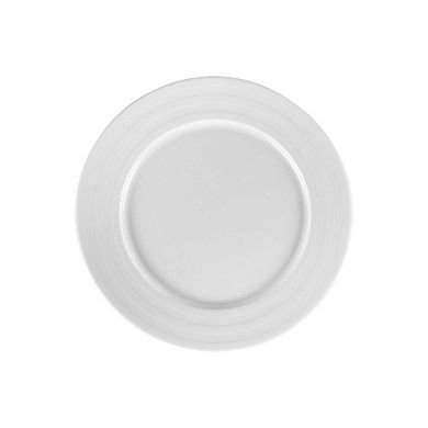 Porcelain Lizbon dia.11.75" Round White Porcelain Plate (Set of 4)