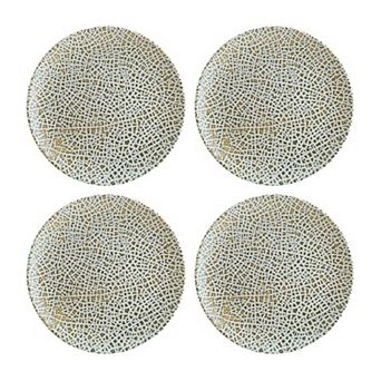 Lapya Wood dia.7.5" Round Decorated Porcelain Plate (Set of 4)