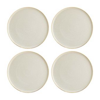 Sand dia.6.25" Round Beige Porcelain Plate (Set of 4)