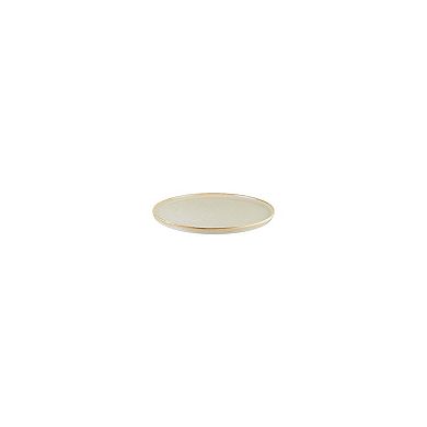 Sand dia.6.25" Round Beige Porcelain Plate (Set of 4)
