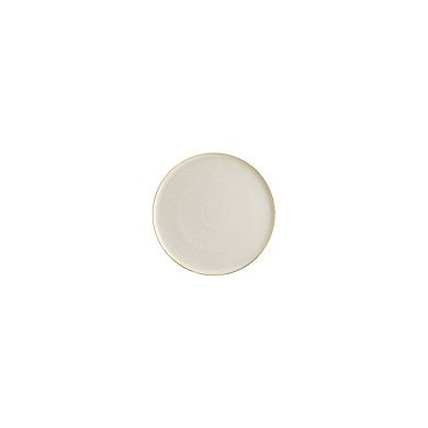 Sand dia.6.25" Round Beige Porcelain Plate (Set of 4)