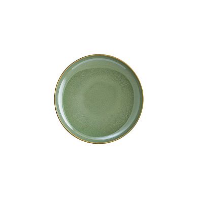 Sage dia.9.75" h:2" Round Green Porcelain Deep Plate