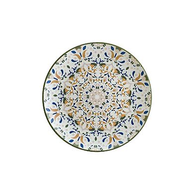 Tenango dia.12" Round Decorated Porcelain Plate (Set of 4)