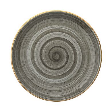 Space dia.8.25" Round Grey Porcelain Plate (Set of 4)