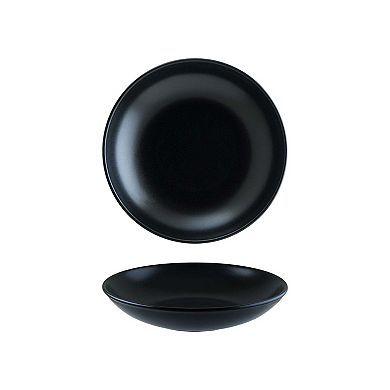 Notte dia.10" h:2" 44 oz. Round Black Porcelain Bowl (Set of 2)