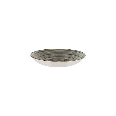 Space dia.10" h:2" 44 oz. Round Grey Porcelain Bowl (Set of 2)