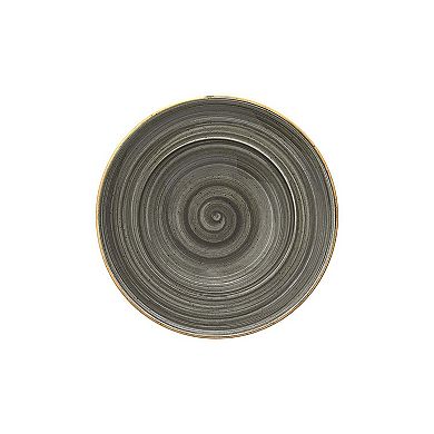 Space dia.11.75" h:2.5" 19 oz. Round Grey Porcelain Bowl (Set of 2)