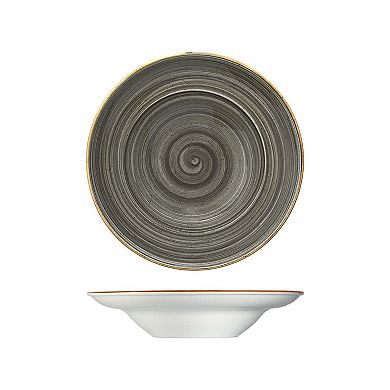 Space dia.11.75" h:2.5" 19 oz. Round Grey Porcelain Bowl (Set of 2)