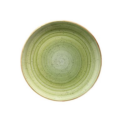 Therapy dia.6.75" Round Green Porcelain Plate (Set of 4)
