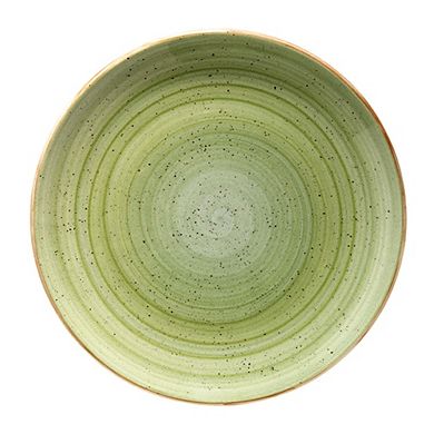 Therapy dia.10" Round Green Porcelain Plate (Set of 4)