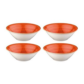 Terracota dia.6.25" h:2" 13 oz. Round Terracotta Porcelain Bowl (Set of 4)