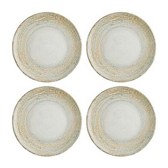 Patera dia.7.5" Round Decorated Porcelain Plate (Set of 4)