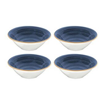 Dusk dia.7" h:2.5" 23 oz. Round Blue Porcelain Bowl (Set of 4)