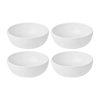 Porcelain Santa Monica dia.5.5" h:2" 15 oz. Round White Porcelain Bowl (Set of 4)