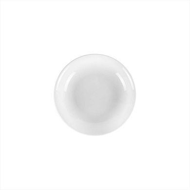 Porcelain Delta-Coupe dia.8" h:1.5" 18 oz. Round White Porcelain Deep Plate (Set of 4)