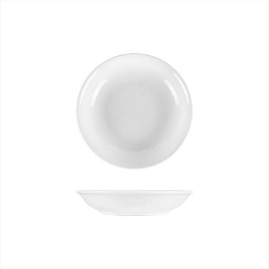 Porcelain Delta-Coupe dia.8" h:1.5" 18 oz. Round White Porcelain Deep Plate (Set of 4)