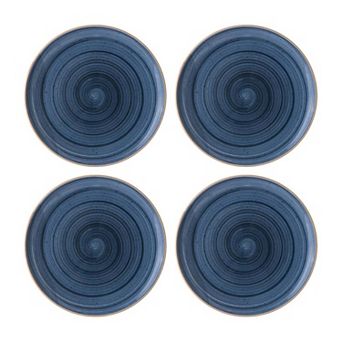 Dusk dia.8" h:1.5" 17 oz. Round Blue Porcelain Bowl (Set of 4)