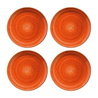 Terracota dia.7.5" Round Terracotta Porcelain Plate (Set of 4)