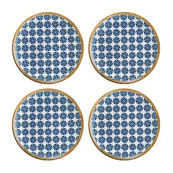 Calif dia.7.5" Round Decorated Porcelain Plate (Set of 4)