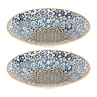 Alhambra dia.10.75" h:2.25" 16 oz. Round Decorated Porcelain Bowl (Set of 2)