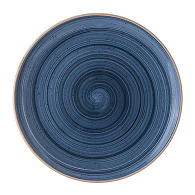 Dusk dia.10" Round Blue Porcelain Plate (Set of 4)