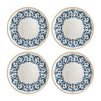 Viento dia.12" Round Decorated Porcelain Plate (Set of 4)