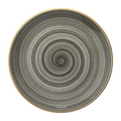 Space dia.10" Round Grey Porcelain Plate (Set of 4)