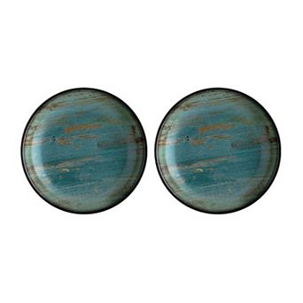 Madera dia.11" h:2.5" 57 oz. Round Decorated Porcelain Bowl (Set of 2)