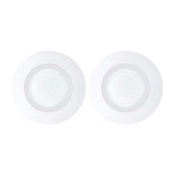 Porcelain Delta dia.11.75" h:2" 24 oz. Round White Porcelain Bowl (Set of 2)