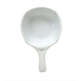 Porcelain Mimoza dia.7" h:2" 12 oz. Round White Porcelain Bowl