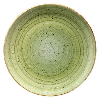 Therapy dia.10.5" Round Green Porcelain Plate (Set of 4)