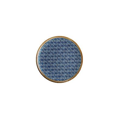 Calif dia.8.25" Round Decorated Porcelain Plate (Set of 4)