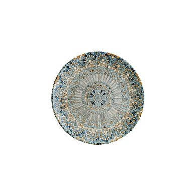 Luca Mosaic Matte dia.10" Round Decorated Porcelain Plate (Set of 4)