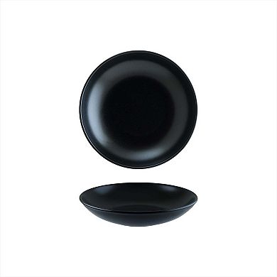 Notte dia.9" h:2" 34 oz. Round Black Porcelain Bowl (Set of 4)