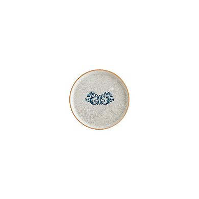 Viento dia.6.25" Round Decorated Porcelain Plate (Set of 4)