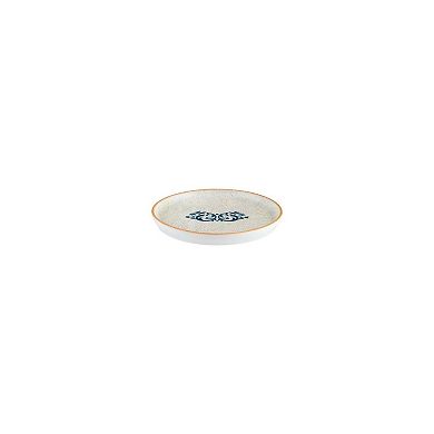 Viento dia.6.25" Round Decorated Porcelain Plate (Set of 4)
