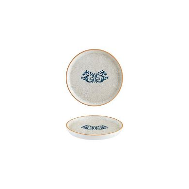 Viento dia.6.25" Round Decorated Porcelain Plate (Set of 4)
