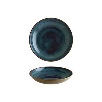 Sphere Ocean dia.9" h:2" 34 oz. Round Blue Porcelain Bowl