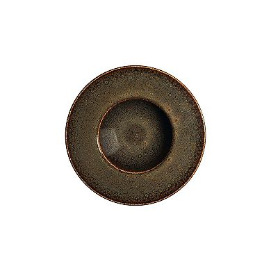 Tierra dia.11" h:2.5" 14 oz. Round Brown Porcelain Bowl (Set of 2)