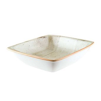 Terrain 7.5" x 6.5" x h:2" 20 oz. Square Brown Porcelain Bowl