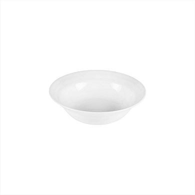 Porcelain Lizbon dia.9" h:2.75" 42 oz. Round White Porcelain Bowl (Set of 2)