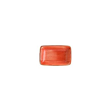 Terracota 6" x 3.75" x h:1.25" 6 oz. Rectangular Terracotta Porcelain Deep Plate (Set of 2)