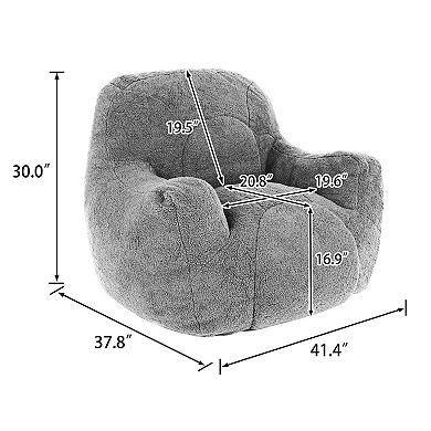 Comfy Cozy Bean Bag Chairs with Tufted Soft Stuffed Filling