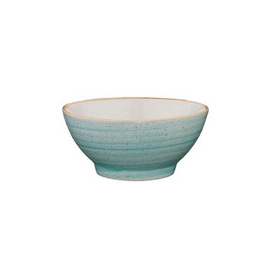 Aqua dia.4.75" h:2.25" 10 oz. Round Blue Porcelain Bowl (Set of 4)