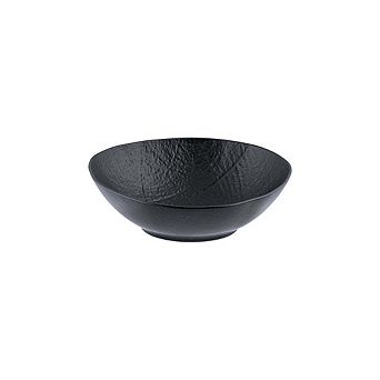 Shade dia.7.5" h:2.5" 24 oz. Round Black Porcelain Bowl