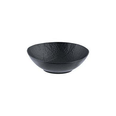 Shade dia.7.5" h:2.5" 24 oz. Round Black Porcelain Bowl